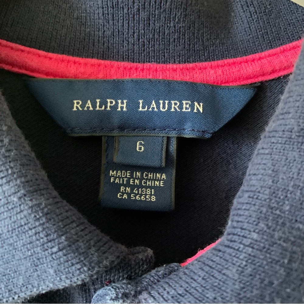 Ralph Lauren Navy Blue Polo Dress for Girls Kids pre owned cotton - Picture 3 of 6